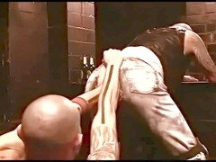 Fist and piss action in a Berlin club basement