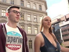 美女, デカパイ, ブロンド, フェラチオ, イく瞬間, 手コキする, ハードコア, 人妻の