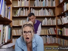 A Librarian With A Strong Craving For Sexual Encounters Seizes The Opportunity To Engage In A Threesome Experience. - Big ass