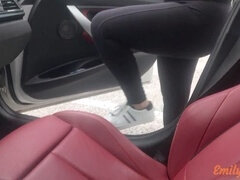 Sporty babe with a big ass gets fucked after LA Fitness workout in POV