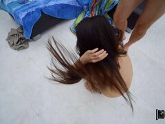 Americano, Culo, Lamidas, Tetas naturales, Al aire libre, Piscina, Coño, Nalgadas