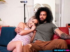 Big ass, Big tits, Black, Blonde, Brother, Doggystyle, Interracial, Short hair
