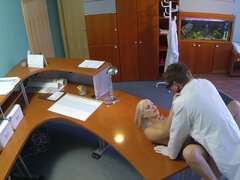 Glamorous European chick gets nicely fucked by dirty doctor