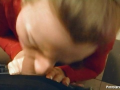 Blond, Pijpbeurt, Sperma in gezicht, Brillen, Handbeurt, Gezichtspunt, Openbaar, Realiteit