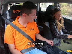 Easygoing vixen with small tits gets fucked in the car
