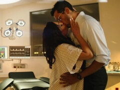 Anaal, Pijpbeurt, Bruinharig, Arts, Hd, Latijnse vrouw, Kantoor, Tieten likken