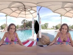 Tridimensionnel, Gros seins, Blonde, Hd, Maman, Fête, Piscine, Pov