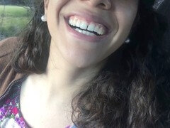 Grosse bite, Sucer une bite, Voiture, Éjaculation interne, Fille latino, Pov