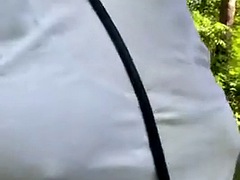 Leie, Flashen, Riesig, Natürlichen titten, Im freien, Öffentlich, Muschi, Titten