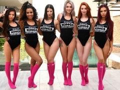 Incroyable, Noire, Doigter, Groupe, Embrassement, Masturbation, Orgie, Dénudage