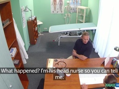 Schwarz, Blasen, Braunhaarige, Arzt, Hundestellung, Krankenschwester, Muschi, Spanner