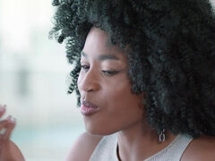 Noire, Noir ébène, Face assise, Doigter, Interracial, Lesbienne, Massage, Chatte