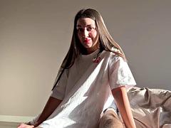 Stepbrother Was Watching Step Sis Masturbating And Start Jerking Off But She Caught Him! Sudden Fuck with Stepbrother
