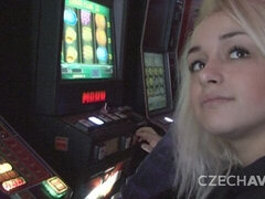 Blonde, Blowjob, Handjob, Pov, Public, Tattoo, Teen, Toilet