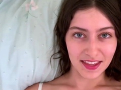 German dark haired solo displays her hairy slit with a rump