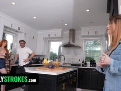 Mike Mancini gets down & dirty with his ex-boss & his stepdaughter in FFM threesome