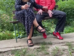 Hot Ukrainian MILF Gives Me A Handjob And Makes Me Cum Outside