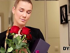 Katy Rose & Alexis Crystal in steamy lesbian action with toys and panties