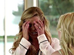 アナル, デカパイ, ブロンド, レズビアン, 下着, 熟年, 淫乱熟女, オッパイの