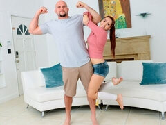 Kont, Grote kont, Bruinharig, Schattig, Handbeurt, Vrijster, Tiener, Tieten likken