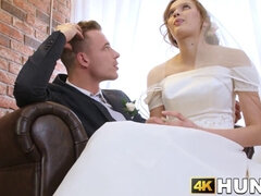 Husband and beautiful bride get a wild ride while cuckold hubby watches in HD