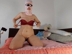 Big booty latina, girl masturbating, finger-tickling