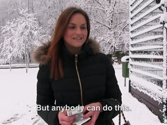 Amateur, Chica, Mamada, Europeo, Despelote, Dinero, Al aire libre, Realidad