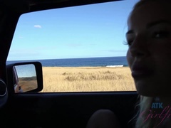 Playa, Bikini, Coche, Despelote, Orgasmo, Pov, Tetas, Mojado