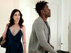 黒人, フェラチオ, 茶髪の, 手コキする, 異人種間, タトゥー, ティーン, オッパイの