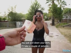 Ass, Big cock, Black, Outdoor, Pov, Public, Spanish, Tits