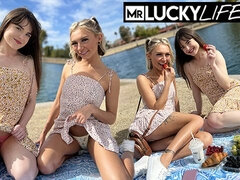 Chloe Temple and Megan Marx's small tits dirt by Mr Lucky Life