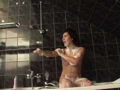 Amateur, Cuarto de baño, Belleza, Masturbación, Mamá, Cabello corto, Solo, Adolescente