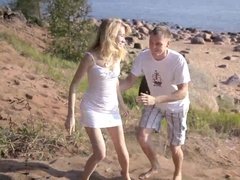 Erstaunlich, Arsch, Strand, Paar, Natürlichen titten, Zierlich, Rasiert, Jungendliche (18+)