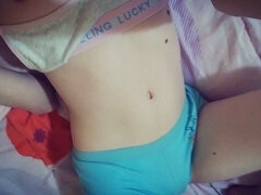 Masturbación, Bragas, Pelirrojo, Adolescente, Tetas
