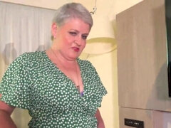 Britisch, Europäisch, Hausfrau, Masturbation, Reif, Muschi, Strümpfe, Vibrator