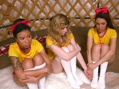 Bondage, Femme dominatrice, Groupe, Lesbienne, Public, Gicler