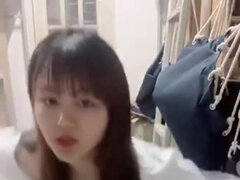 Amateur, Asiatique, Nana, Chinoise, Dingue, Érotique, Nénés, Webcam