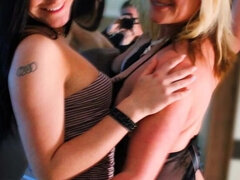 Leie, Blondine, Schwanz, Fingern, Lecken, Masturbation, Zierlich, Strapon