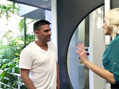 Blondine, Vollbusig, Hardcore, Milf, Strümpfe