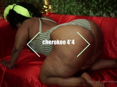 ぽっちゃり, デカ尻, フェラチオ, 茶髪の, チン, 黒人