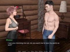 Teen mom with a big booty in a roleplay visual novel adventure