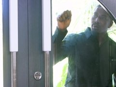 Zwart, Blond, Bedriegen, Sperma in gezicht, Interraciaal, Natuurlijke tieten, Rijden, Kousen