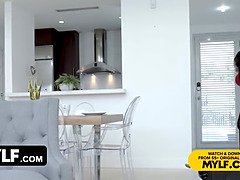 Sheena Ryder gets fucked hard and spanked by a busty MILF in BDSM action