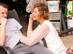 デカ尻, デカチン, デカパイ, フェラチオ, バック, 熟年, 淫乱熟女, アウトドア