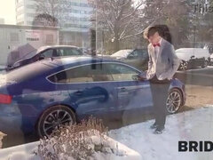 In den arsch, Wohlbeleibte schöne frauen, Grosser arsch, Braut, Braunhaarige, Betrug, Toilette, Hochzeit