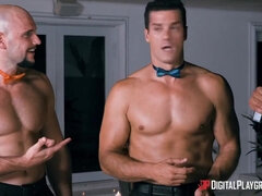 デカ尻, デカパイ, 黒人, チン, Hd, オマンコ, タトゥー, 三人