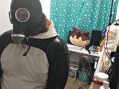 PVC Penguin Cosplay Gasmask Breathplay Sissy Hump Inflatable