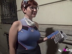 Leie, Grosse titten, Spermaladung, Europäisch, Öffentlich, Realität, Rotschopf, Spanisch