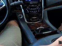 Lola Leda is sucking cock on the driver's seat