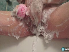 Watch Micky Bells swing her huge tits and pregnant belly in solo play